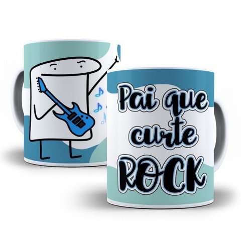 Caneca Flork para o Melhor Pai "pai que Curte Rock"