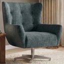 Ver imagem 2 de Poltrona Decorativa Malta Base Giratoria Linho Tcs 718 Moll