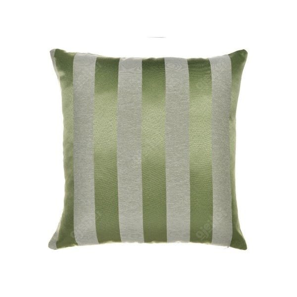 Capa para Almofada em Tecido Jacquard Verde Pistache Listrado - 1