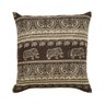 Capa de Almofada para Sofá Indiano Marrom e Bege - 1