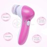 Massageador Facial 5 em 1 Limpeza Rosto Ae-8782 À Pilha - Rosa - 2