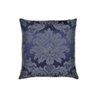 Capa para Almofada em Tecido Jacquard Azul Marinho e Cru Medalhão - 1