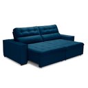 Ver imagem 4 de Sofa Retratil Reclinavel 2 Lugares 2,90 Vitória Veludo Azul Marinho Lansofbr