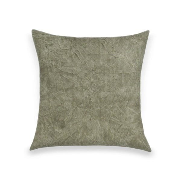 Capa para Almofada em Tecido Suede Amassado Bege Marfim - 1