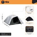 Ver imagem 4 de Kit Camping Maxi com Barraca 4 Pessoas Onix Blackout, Colchão Casal Bomba Embutida e Fogareiro Nauti