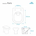 Ver imagem 2 de Assento Sanitario Poliester com Amortecedor Paris Visone (Salmao) para Vaso Ideal Standard
