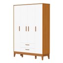 Ver imagem 2 de Guarda-Roupa para Quarto de Bebê 4 Portas Flip Branco/Fosco/Savana