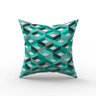 Capa de Almofada em Tecido Impermeável Acqua Linea Geometric Esmeralda - 1