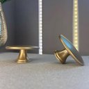 Ver imagem 2 de Puxador 199 Tucson Ponto Dourado para Móveis Armários e Gavetas
