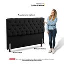 Ver imagem 5 de Cabeceira Cama Box Solteiro Lylla 90cm Capitonê com Frame Suede Preto - Abmaza