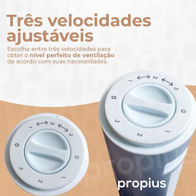 Circulador Ar 220v Ventilador Turbo Silencioso Coluna Torre - 7