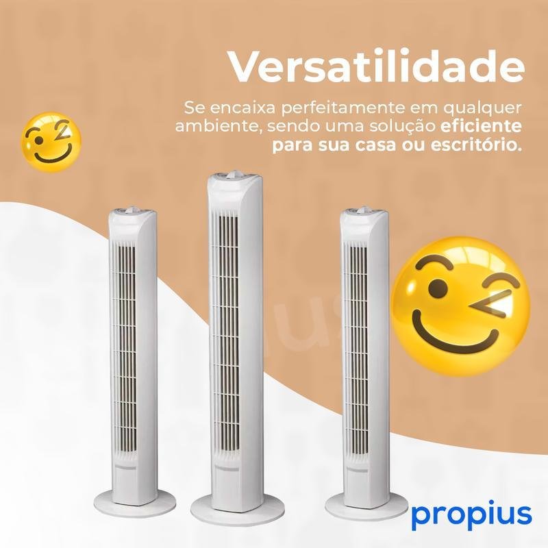 Circulador Ar 220v Ventilador Turbo Silencioso Coluna Torre - 3