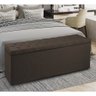 Recamier Baú 1,60m Madrid Suede Marrom Dal Poz Estofados - 1