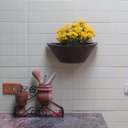 Ver imagem 2 de Vaso Planta 40x15 Parede Polietileno BGPLASTICOS MARROM CAFE 003