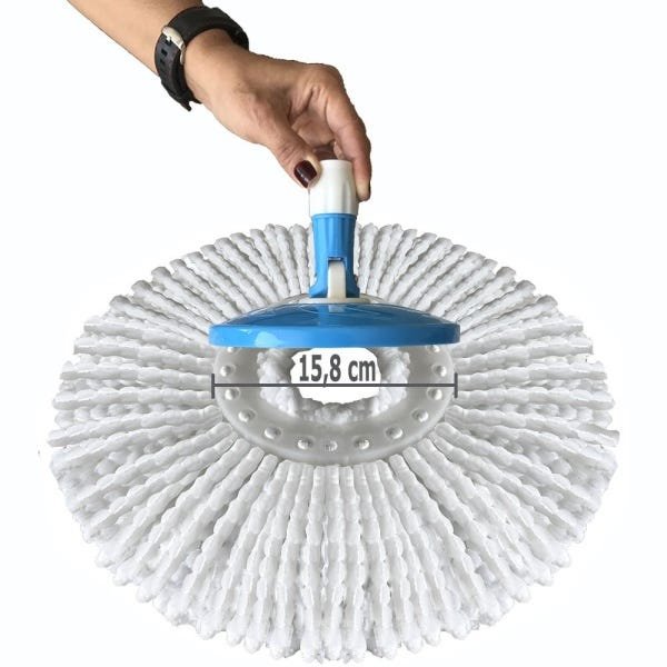 Refil Mop 360 Nano Microfibra Kit Para 1 Ano C/4Un Padrão Usa 110 Gramas, Ø350 Mm, Marca: Flexmop - 3