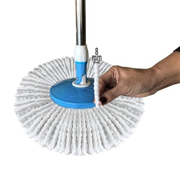 Refil Mop 360 Nano Microfibra Kit Para 1 Ano C/4Un Padrão Usa 110 Gramas, Ø350 Mm, Marca: Flexmop - 2