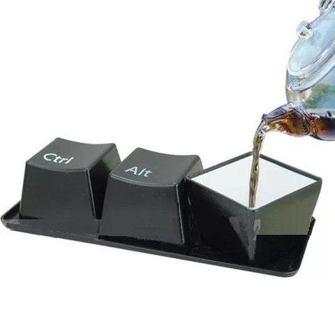 Canecas Control Alt Del Conjunto Kit com 03 Unidades Cor:preta