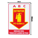 Ver imagem 2 de Combo 3 Placas De Sinalização Extintor ABC Pó Químico 20x30 Acesso - X-715 F9e