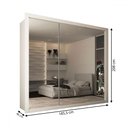 Ver imagem 4 de Guarda-roupa Casal Maria Helena 3 Portas de Correr 4 Gavetas Espelhado Branco - Panorama Móveis