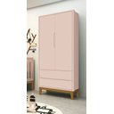 Ver imagem 2 de Guarda-Roupa Retrô 2 Portas Classic New Fosco com Madeira - Reller