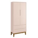 Ver imagem 1 de Guarda-Roupa Retrô 2 Portas Classic New Fosco com Madeira - Reller