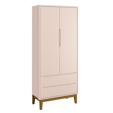 Guarda-Roupa Retrô 2 Portas Classic New Fosco com Madeira - Reller