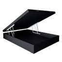 Ver imagem 1 de Base para Cama Box Casal Premium com Baú Corino (45x138x188) Preta