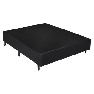 Base de Cama Box Casal 138x188 Preto Courino