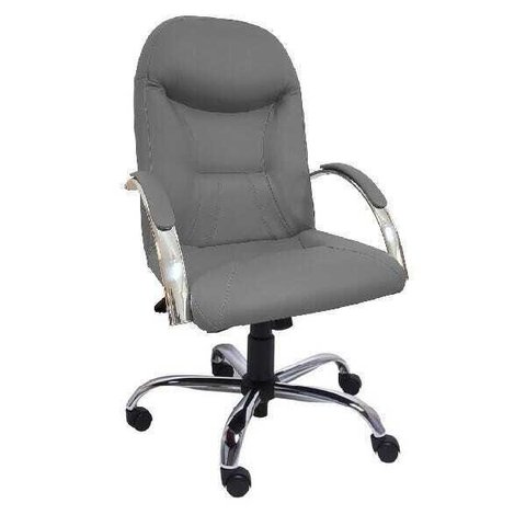 Cadeira de Escritório Day Presidente Nr17 Cinza Base Cromada Ergonômica Comprealegre