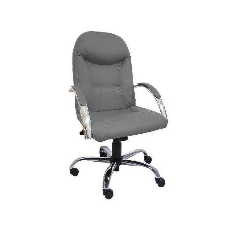 Cadeira de Escritório Day Presidente Nr17 Cinza Base Cromada Ergonômica Comprealegre