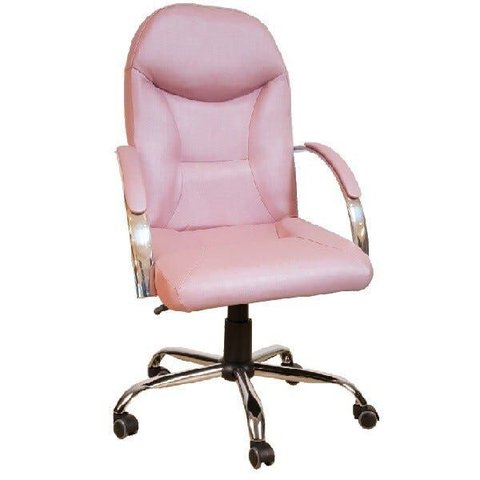 Cadeira de Escritório Day Presidente Rosê Gold Base Cromada Ergonômica Comprealegre