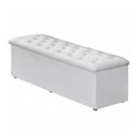 Ver imagem 2 de Cabeceira Mais Calçadeira Baú Casal Queen 160cm Para Cama Box Sofia Corino Branco