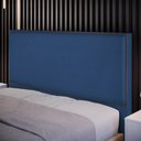 Ver imagem 2 de Cabeceira Cama Box Casal Com Tachas 140 cm Vicenza L02 Suede Azul Marinho - Lyam Decor