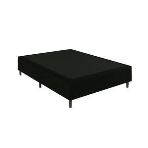 Base de Cama Box Casal 138x188 Preto Suede