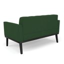 Ver imagem 6 de Sofá Namoradeira 2 Lugares Base de Madeira Preto Elisa Veludo Verde D03 - D'Rossi