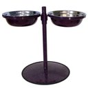 Ver imagem 1 de Comedouro Grande Duplo Inox Altura Regulável Gastrobel Roxo