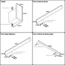 Ver imagem 6 de Kit 4 Acessórios para Banheiro Preto Master Toalheiro Duplo