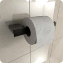 Ver imagem 5 de Kit 4 Acessórios para Banheiro Preto Master Toalheiro Duplo