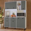 Ver imagem 1 de Kit Cozinha Compacta Eva Nicioli - Branco/Chumbo
