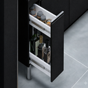 Ver imagem 2 de Gabinete Cozinha Mdf 1,14m Elegance com 4 Pés e Amplo Espaço:preto