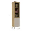 Ver imagem 4 de Paneleiro 50cm Vidro Florenca Moveis Sul Canary/off White