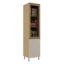 Ver imagem 1 de Paneleiro 50cm Vidro Florenca Moveis Sul Canary/off White