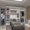 Ver imagem 4 de Quarto Solteiro Alpes 6 Portas 1 Gaveta MDP 97cm Branco Luciane Móveis