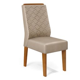 Conjunto Kit 2 Cadeiras de Jantar Lidia Dj Móveis Freijó/veludo Kraft - 2