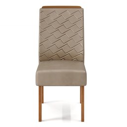 Conjunto Kit 2 Cadeiras de Jantar Lidia Dj Móveis Freijó/veludo Kraft - 3