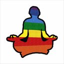 Ver imagem 2 de Tapete Meditação Lgbt Colorido, Medida Grande 60x50cm