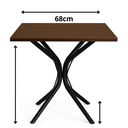 Ver imagem 4 de Mesa Bistro Mdf Aço Baixa Quadrado Bar Restaurante Cozinha Area Gourmet Padaria
