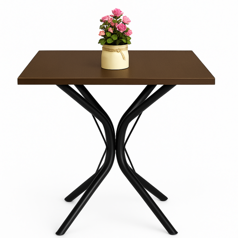 Mesa Bistro Mdf Aço Baixa Quadrado Bar Restaurante Cozinha Area Gourmet Padaria