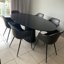 Ver imagem 3 de Mesa de Jantar Cone Oval 160x90cm Laca Preta