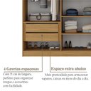 Ver imagem 7 de Guarda-roupa Casal 100% Mdf 6 Portas 4 Gavetas Brescia
